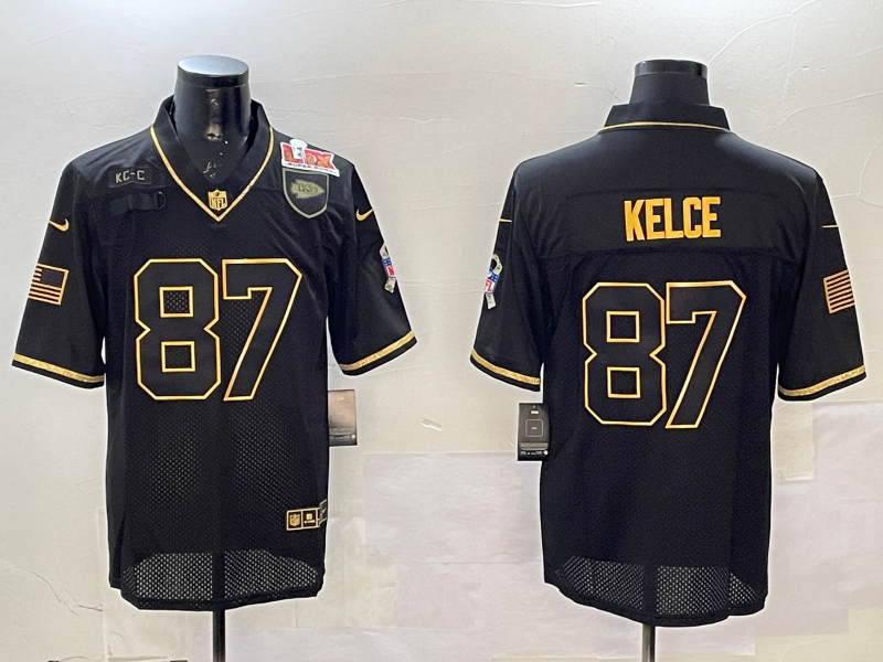 Men Kansas City Chiefs #87 Kelce black 2025 Nike Limited NFL Jersey 003
